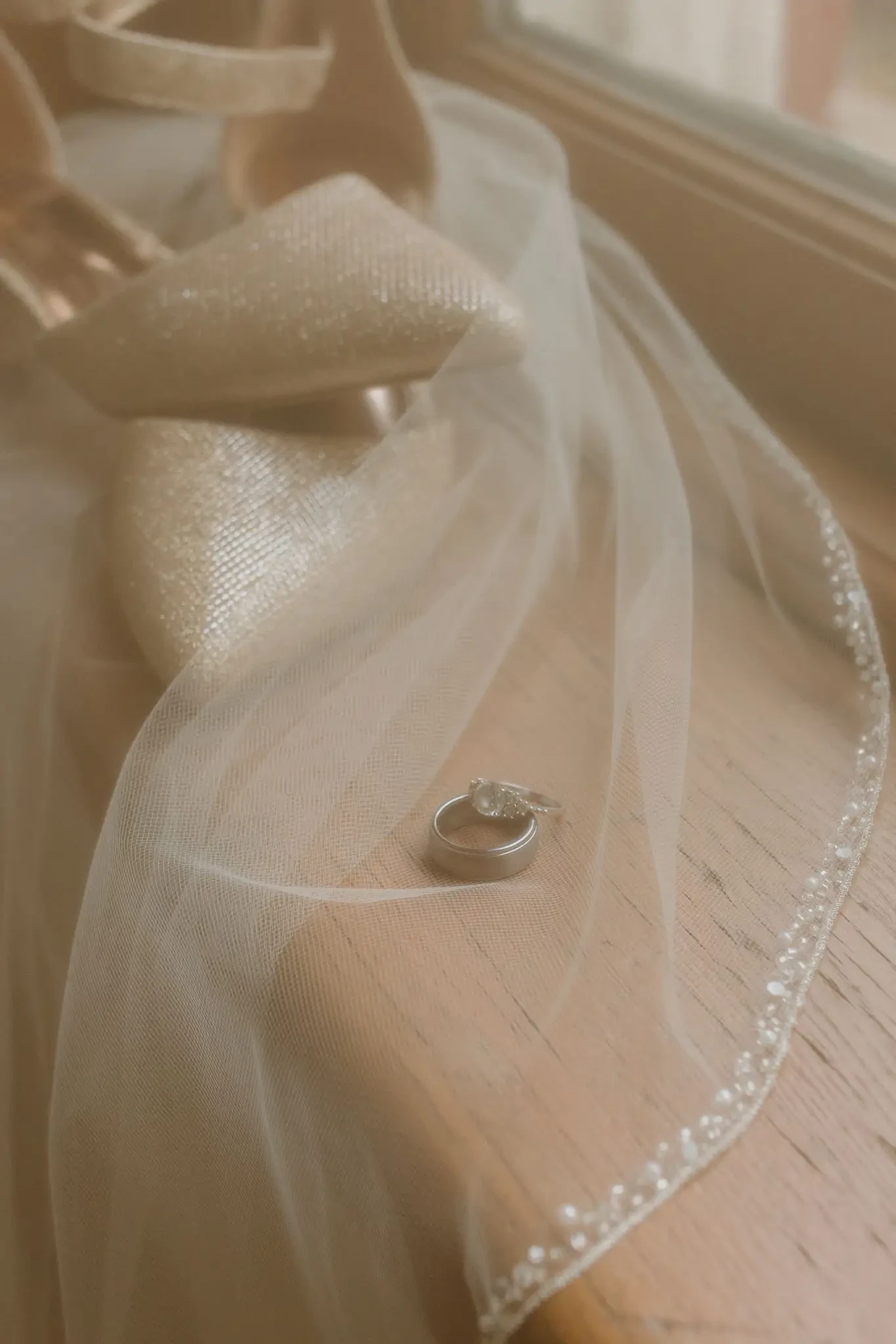 wedding gown close up
