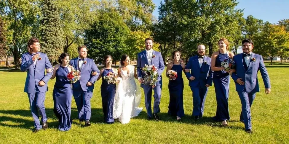 bride and bridal party