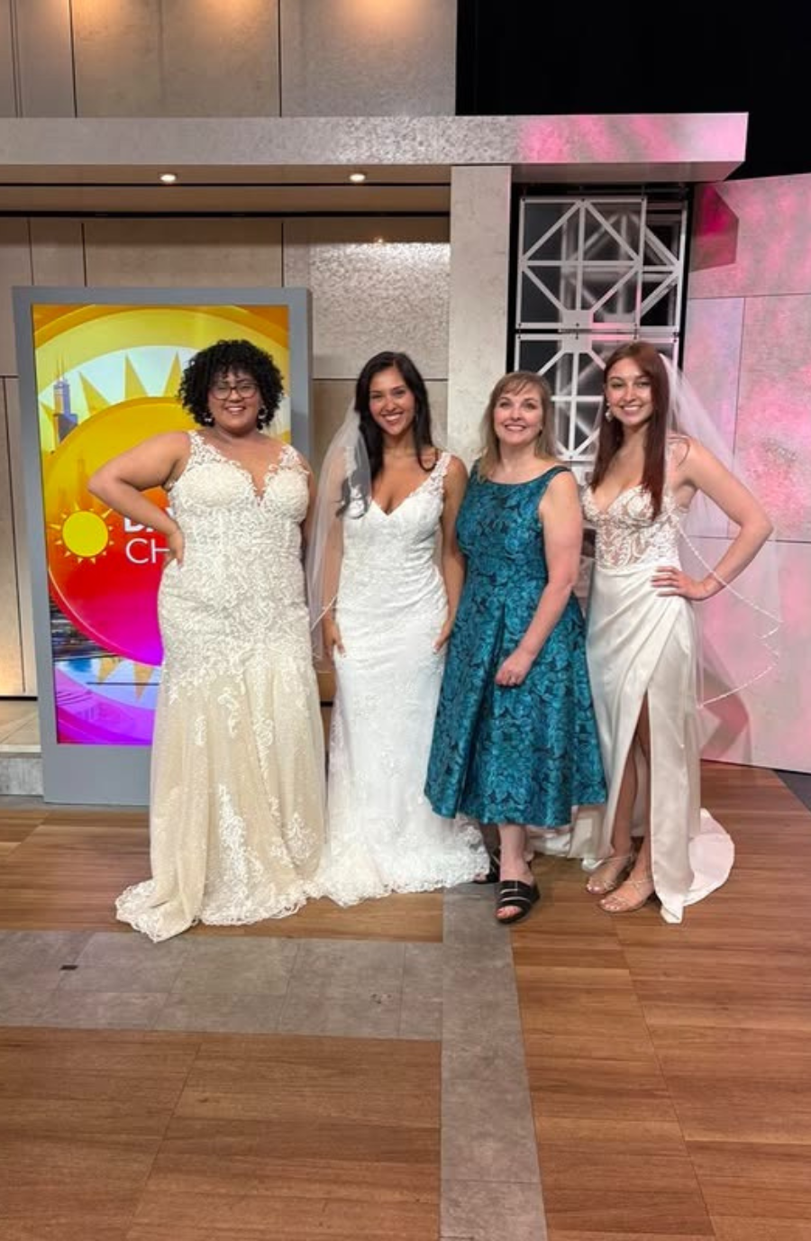 image shows models and stylists from elegance wedding on daytime chicago
