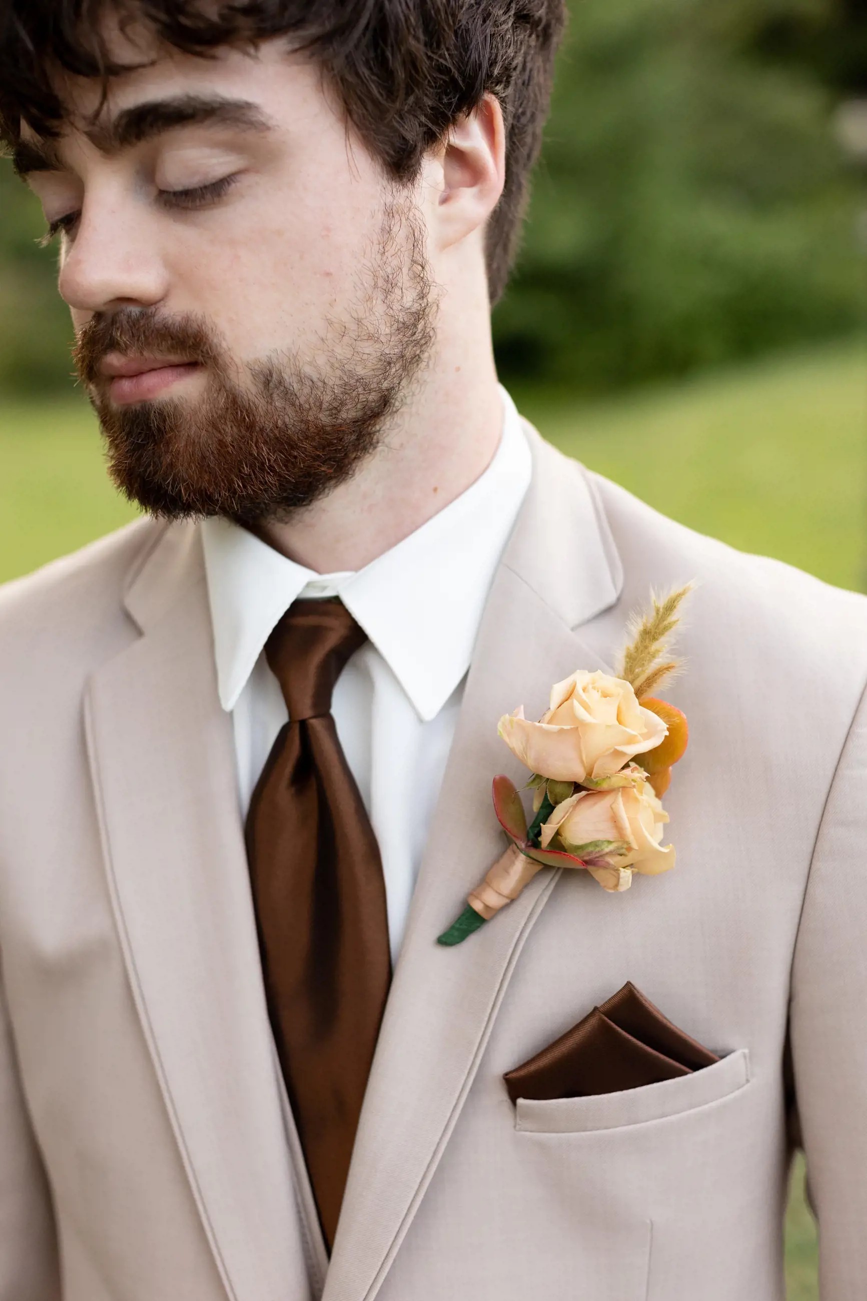 Groom in a black tuxedo