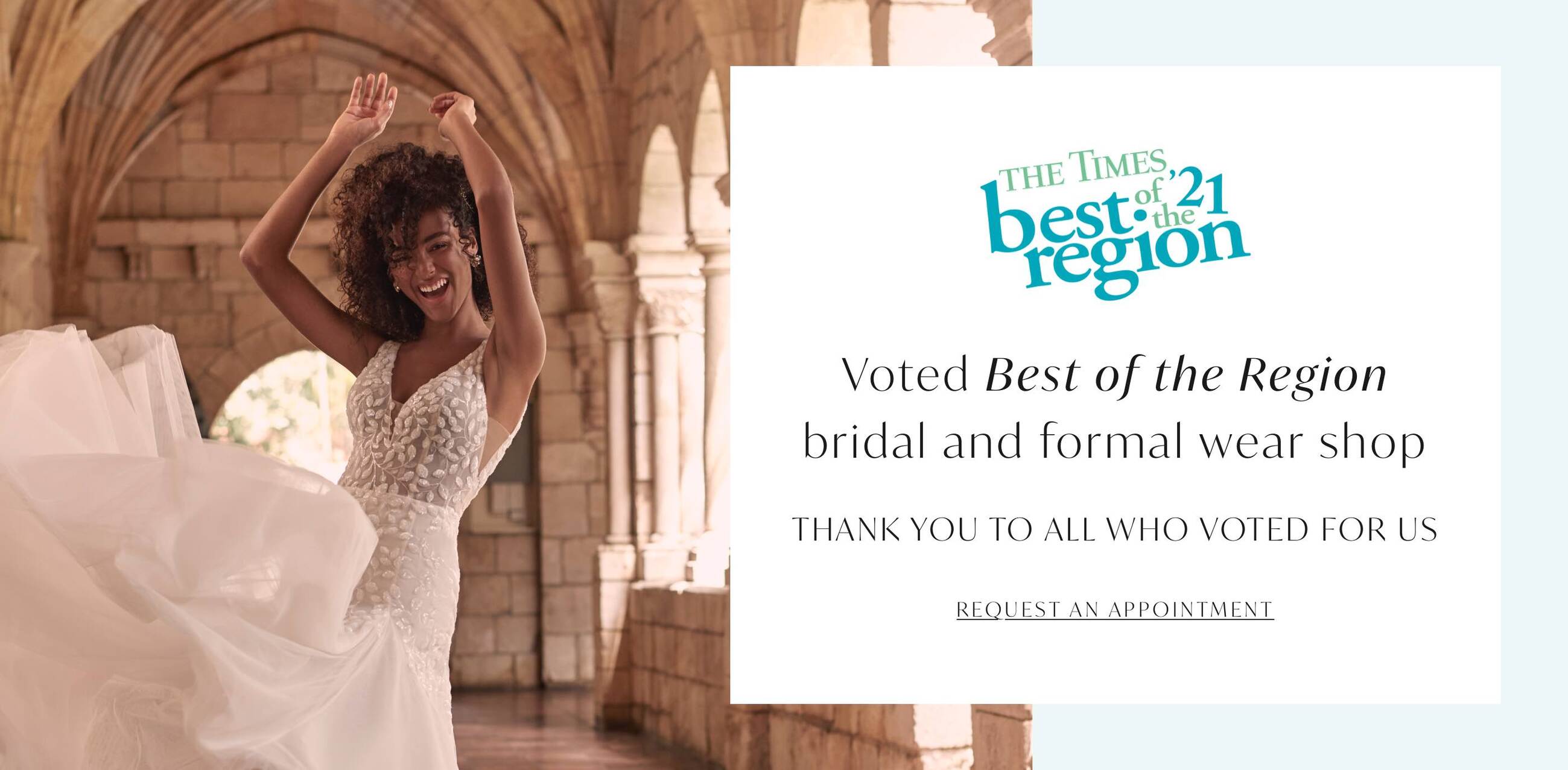 Best of the region bridal and formal wear shop. Buy your wedding dress at Elegance Wedding. Desktop image.