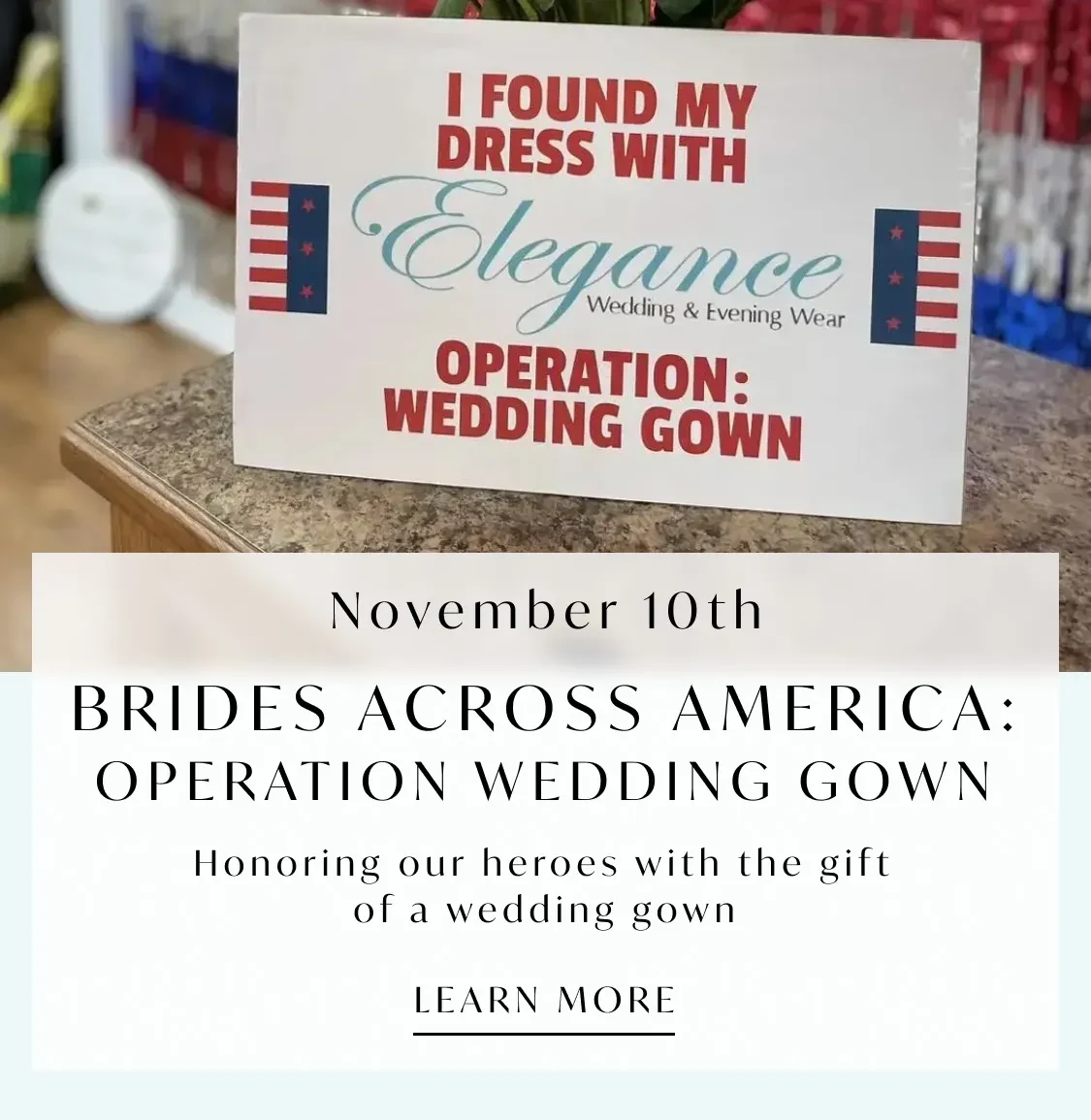 operation wedding gown november 10th